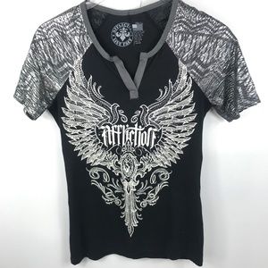 Affliction Live Fast Tee Sz S